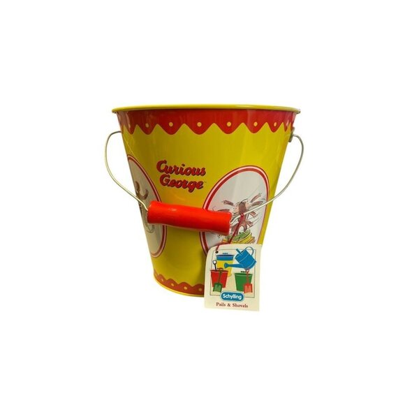 Curious George | Toys | Curious George Yellow Metal Bucket With Wooden ...